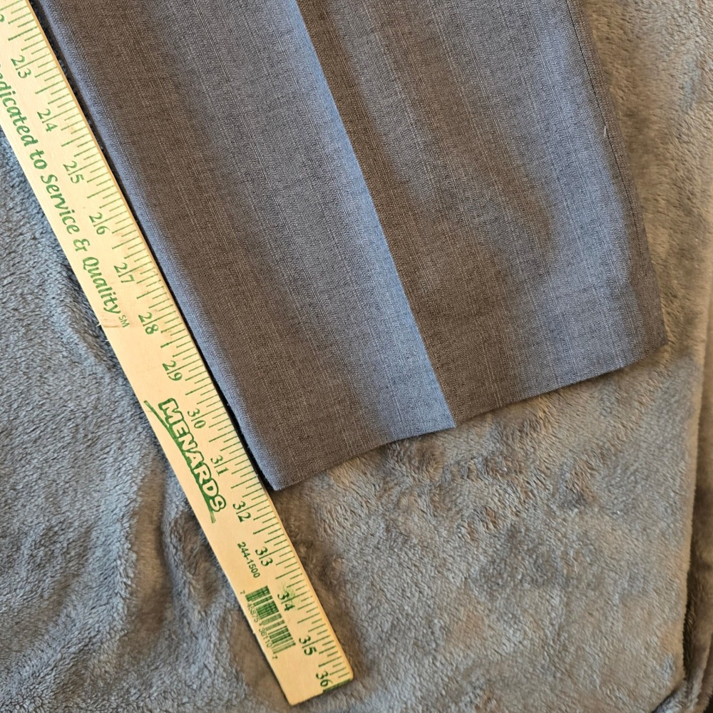 Vintage Reed‎ St James Gray Pleated Dress Pants Men 36x30 Dacron Polyester Blend - Picture 10 of 11